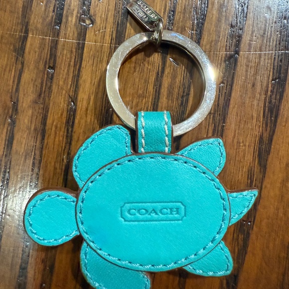 Coach Turtle Leather Key Fob - Picture 2 of 3